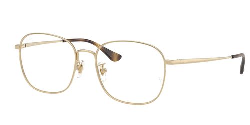 Ray-Ban RX6418D Asian Fit 2993 Men's Eyeglasses Gold Size 53 - Blue Light Block Available