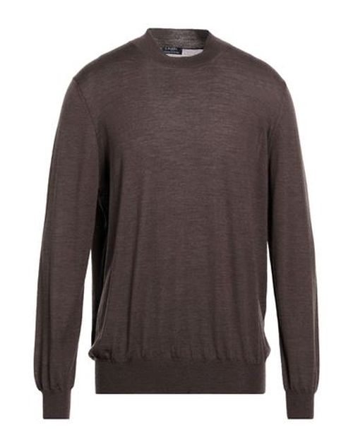 Man Sweater Dark brown Size 44 Virgin Wool