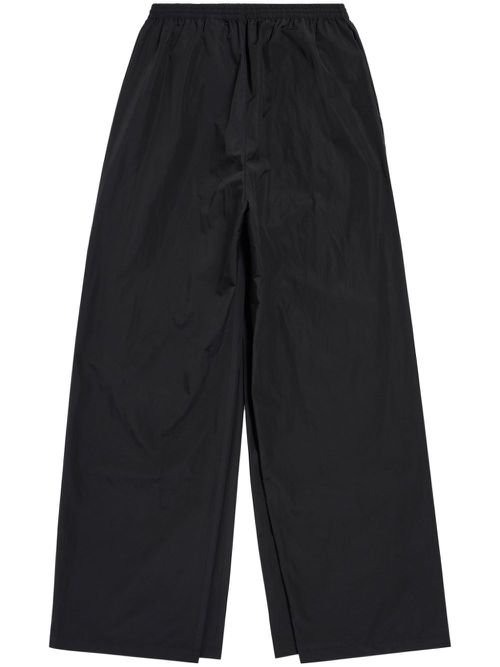 Wide-leg track pants - Black
