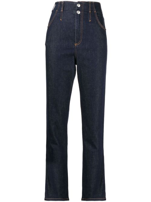 Denim straight-leg trousers - Blue