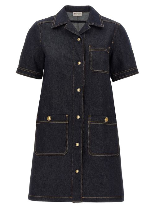 Moncler - Denim Mini Dress Dresses