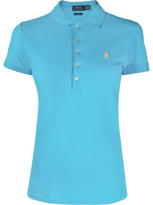 Pony logo-embroidered polo shirt - Blue