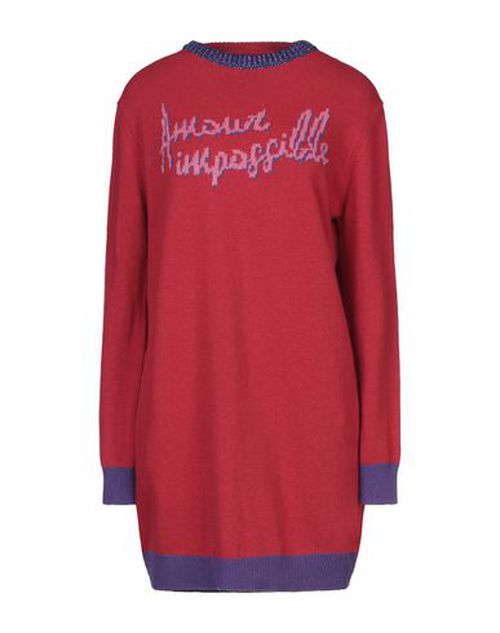 Woman Mini dress Red Size M Polyamide, Viscose, Wool, Cashmere, Polyester