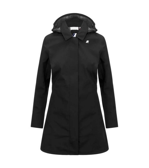 Black Shirt Collar Hood Jacket