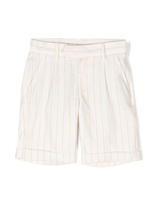 Striped tailored shorts - Neutrals