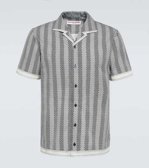 Hibbert floral cotton bowling shirt