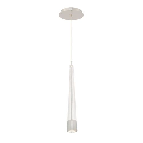 Chrome LED Mini Pendant from the Quill Collection