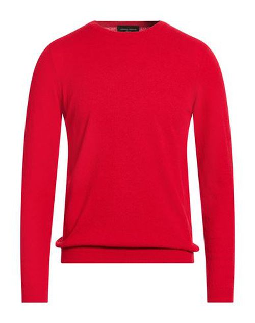 Man Sweater Red Size 38 Cotton, Polyamide