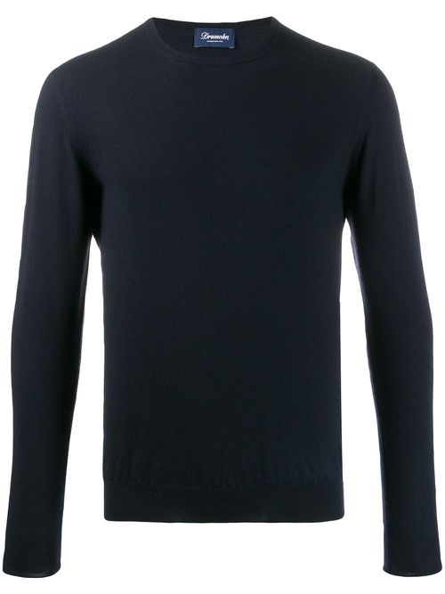 Crew neck cashmere jumper - Blue