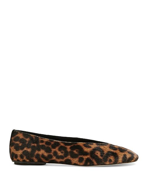 Women's Prudence Leopard Print Calf Hair Ballet Flats