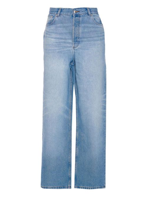Five-pocket cotton jeans - Blue