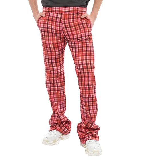 Multicolor Check Flared Pants