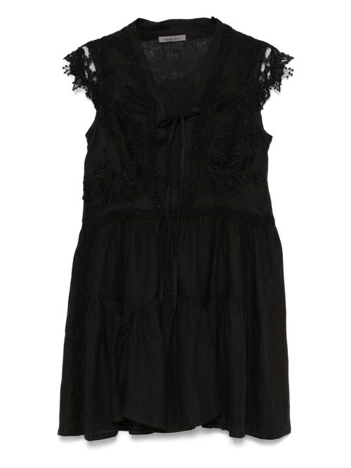 MAURIZIO MYKONOS lace-detail mini dress - Black