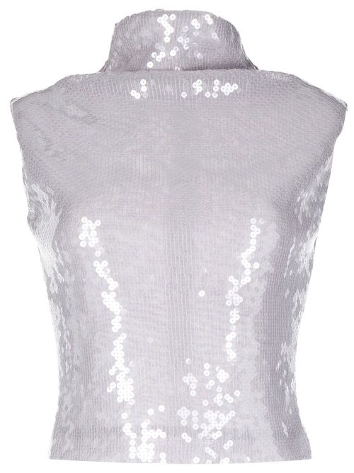 Luna sequin-embellished top - Purple