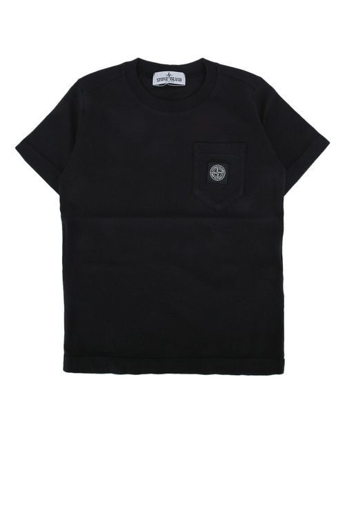 Logo-Embroidered Chest Pocket T-Shirt — Black
