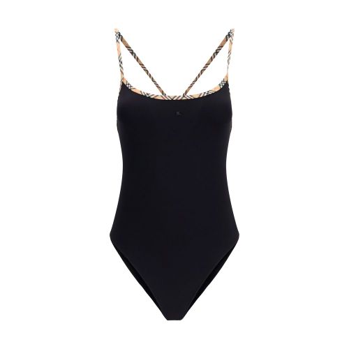 Elastane One-Piece Swimsuit — Black