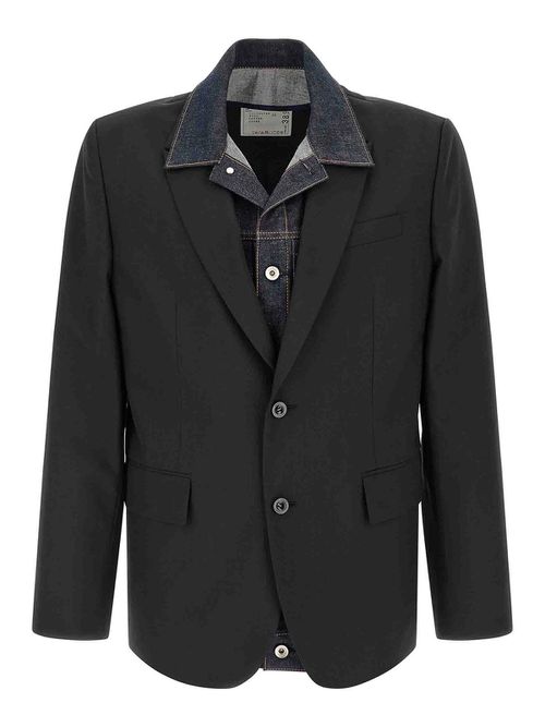Denim Insert Blazer