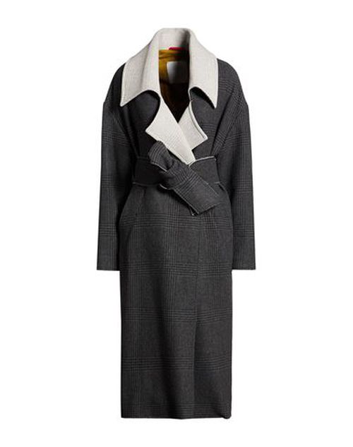 Woman Coat Grey Size 4 Wool, Polyamide