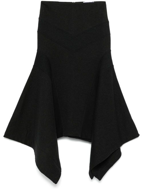 Panelled midi skirt - Black