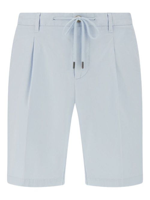 Boggi Milano Stretch Cotton Summer Bermuda Shorts - Blue