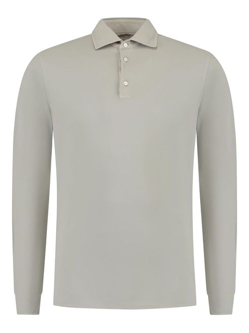 Doriani Cashmere long-sleeved polo shirt - Neutrals