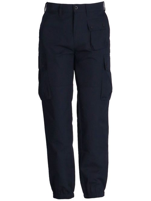 Cotton-blend cargo pants - Blue