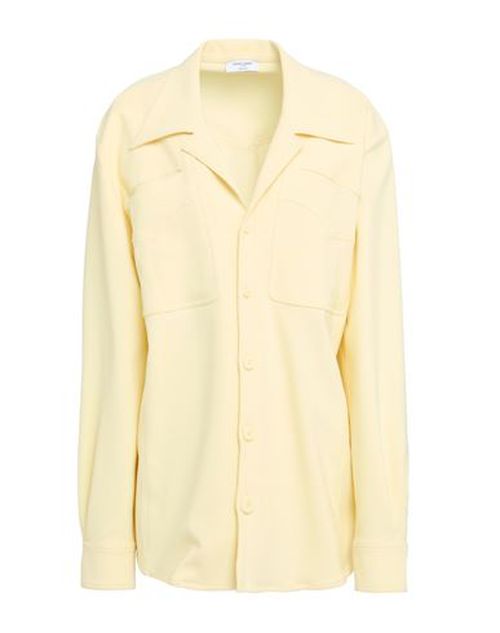 Woman Shirt Yellow Size 10 Polyester, Elastane