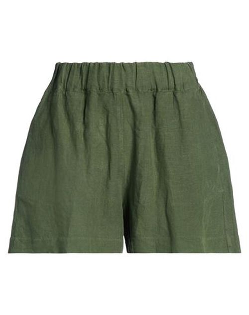 Woman Shorts & Bermuda Shorts Military green Size 12 Linen