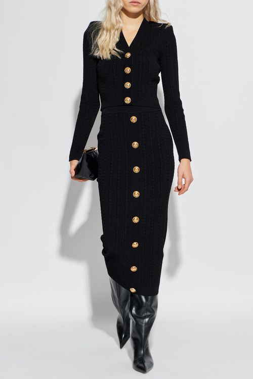 Skirt With Buttons, Women's, Black