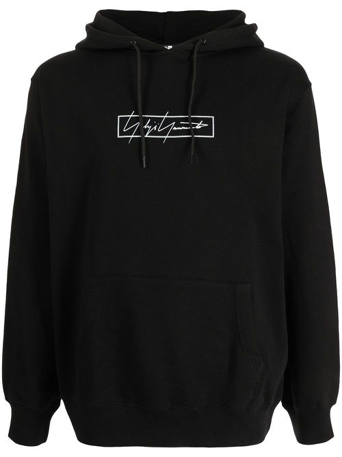 Logo-print hoodie - Black