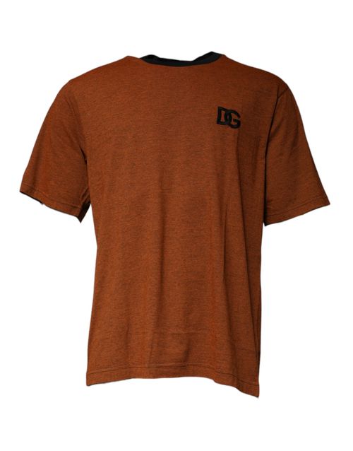 DG Logo Cotton T-Shirt — Brown