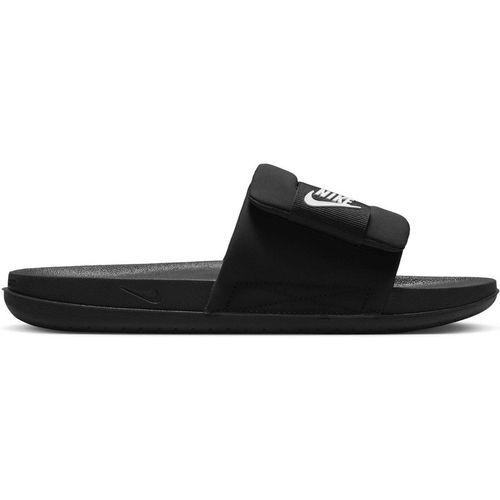 Nike Mens Offcourt Adjust Slides Open Toe Flats in Black/White-Bla