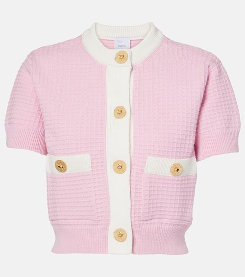 Waffle-knit cotton cardigan