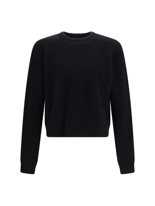 Crew Neck Knit Sweater — Black