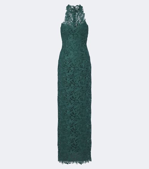 Halterneck lace gown