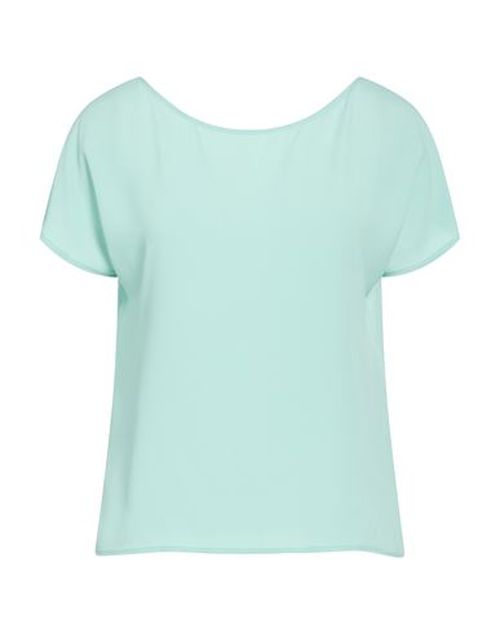Woman Top Turquoise Size 4 Acetate, Silk