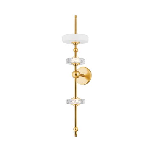 Aged Brass LED Wall Sconce from the Maynard Collection