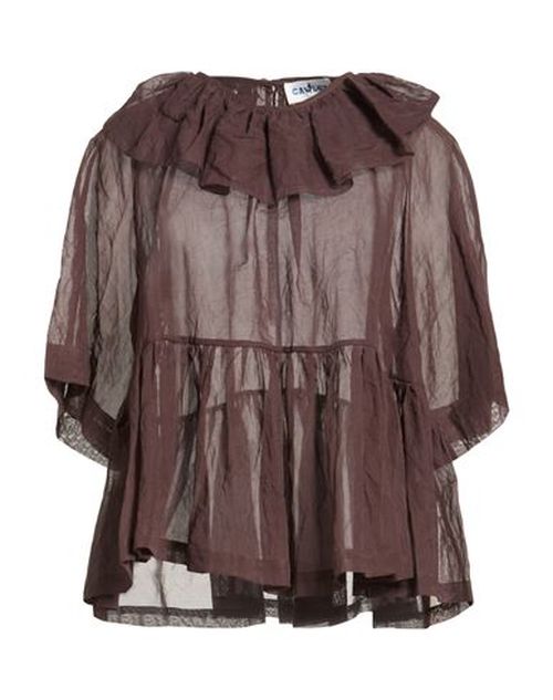 Woman Top Chocolate brown Size L/XL Silk