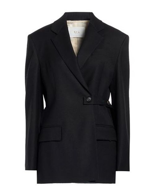 Woman Blazer Black Size 4 Virgin Wool, Elastane