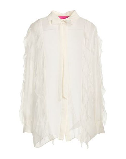 Woman Shirt Ivory Size 6 Silk