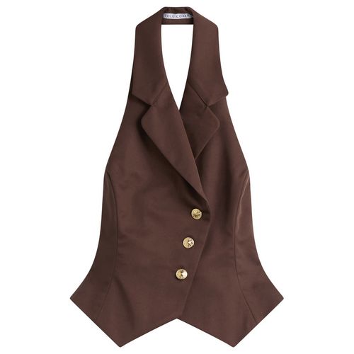 Women's Halter Waistcoat Brown