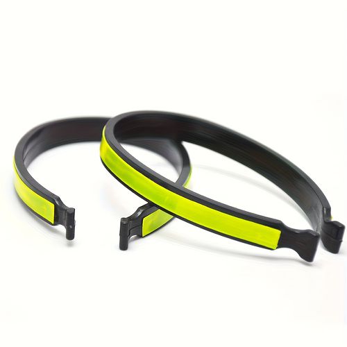 TEMU 2pcs Bicycle Trouser Clips Lightweight Powerful Reflective Cycling Trouser Clips Bicycle Safety Ankle Bands Reflector Cycling Equipment For Men