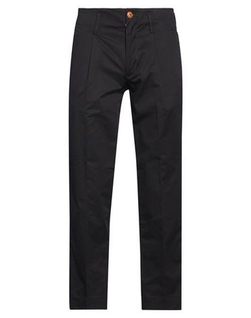 Man Pants Black Size 26 Cotton, Elastane