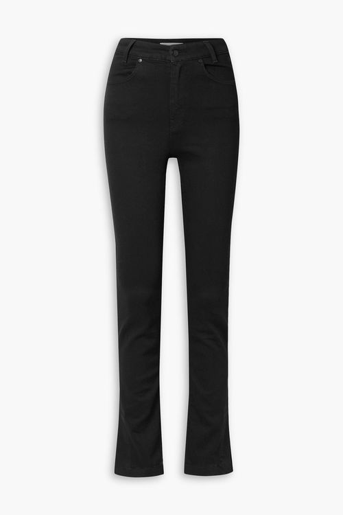 High-rise slim-leg jeans - Black - 30W-32L