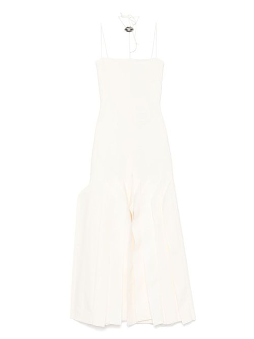 A.W.A.K.E. Mode Lip Choker midi dress - White