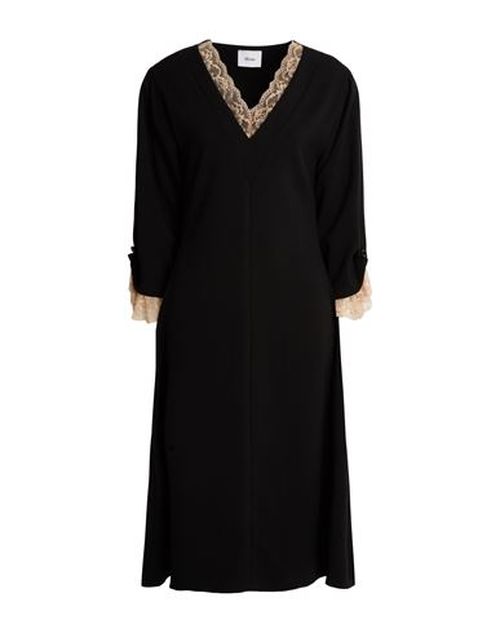 Woman Midi dress Black Size S Polyester, Viscose, Elastane