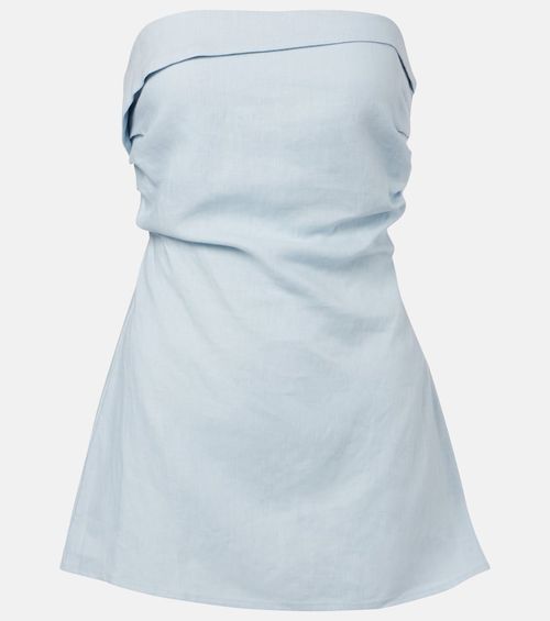 Boe Tunic strapless linen top
