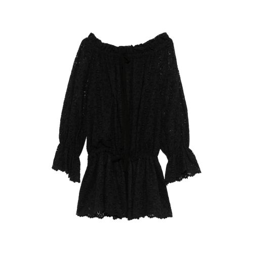 Ruffled Lace Mini Dress