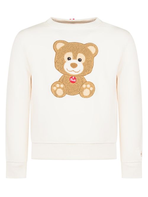 Girls White Graphic Sweatshirt