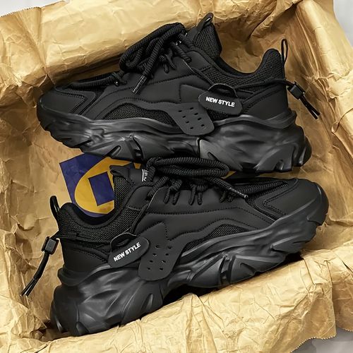 temu TEMU Men's Casual Sports Shoes, Daily Walking Shoes, Fashionable Men's Breathable Mesh Sneakers With Thickened Cushioned Sole, Anti-slip